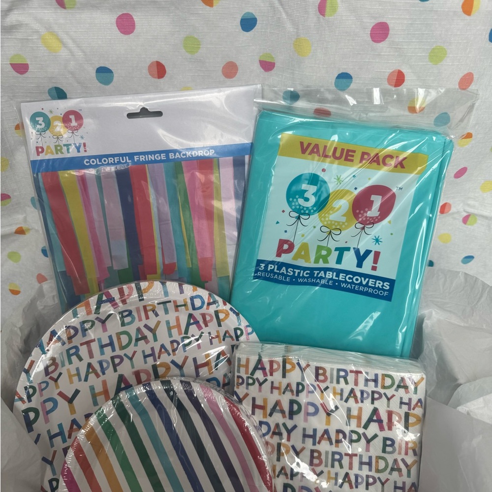 Colorful Birthday Party Supplies Set